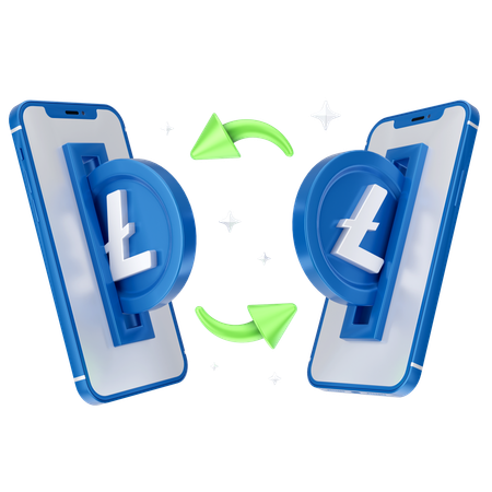 Online-Linecoin-Austausch  3D Icon