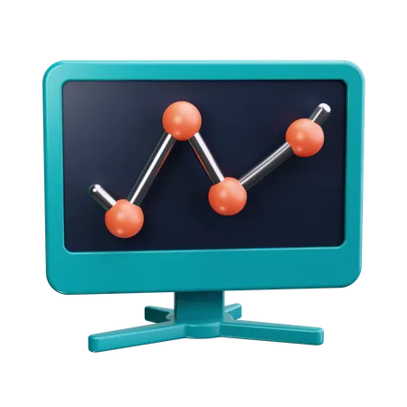 Online-Liniendiagramm  3D Icon