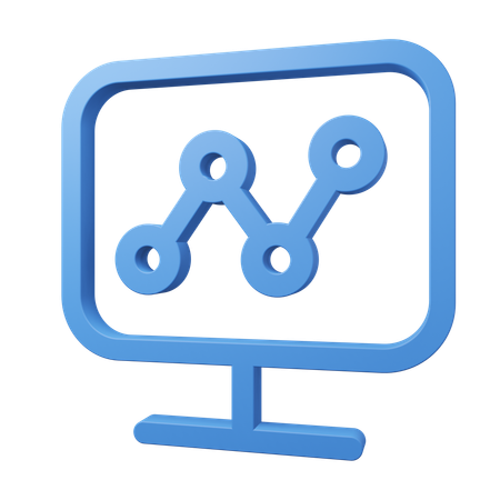 Online-Liniendiagramm  3D Icon