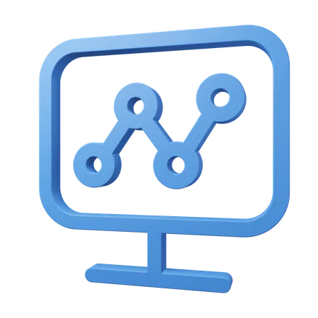 Online-Liniendiagramm  3D Icon