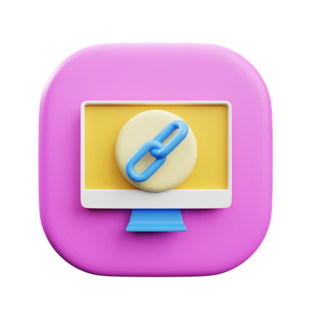 Online Link  3D Icon