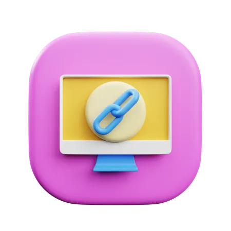 Online Link  3D Icon