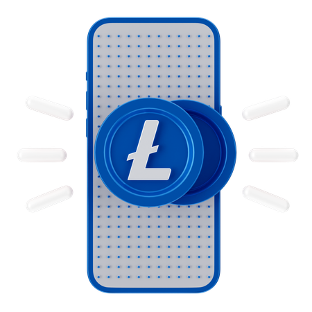 Online Litecoin Coin  3D Icon