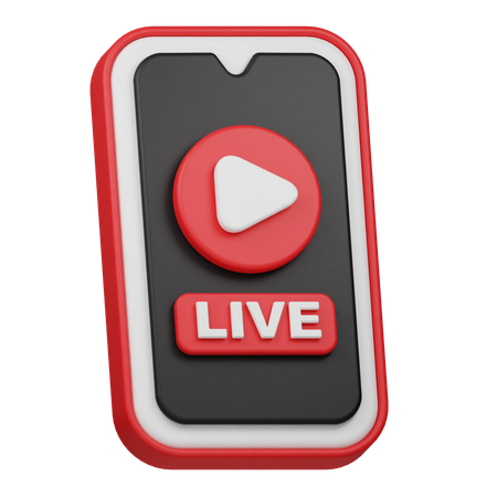 Online Live-Streaming  3D Icon