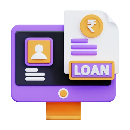 Online Loan  3D Icon