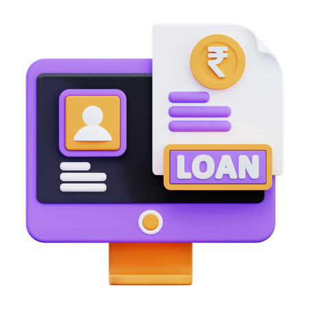 Online Loan  3D Icon