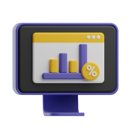 Online Loan Analysis  3D Icon