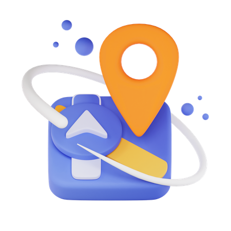 Online Location  3D Icon