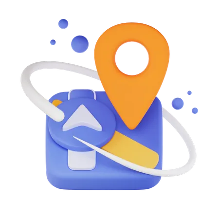 Online Location  3D Icon