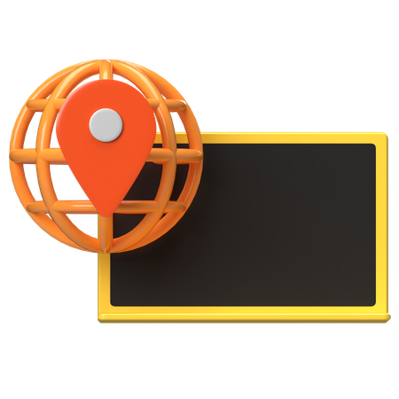 Online Location  3D Icon