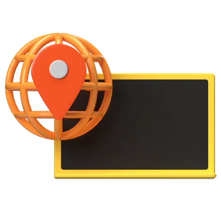 Online Location  3D Icon