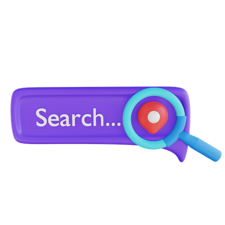Online Location Searching  3D Icon