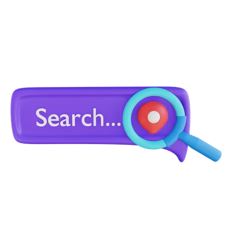 Online Location Searching  3D Illustration