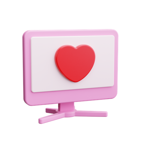 Online Love Chat  3D Icon