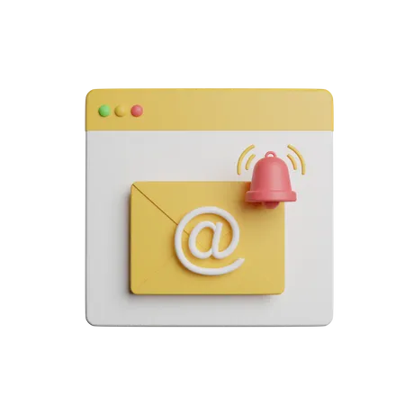 Online Mail Notification 3D Icon