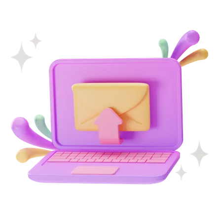 Online Mail Send  3D Icon