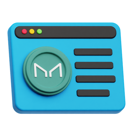 Online Maker Coin  3D Icon