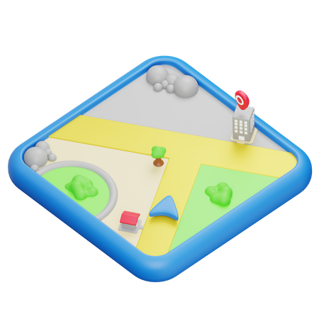Online Map 3D Icon