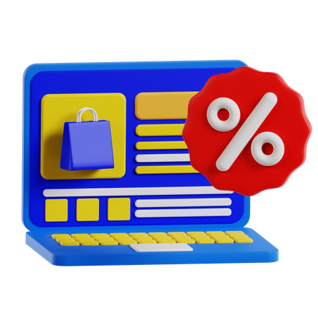 Online Market  3D Icon