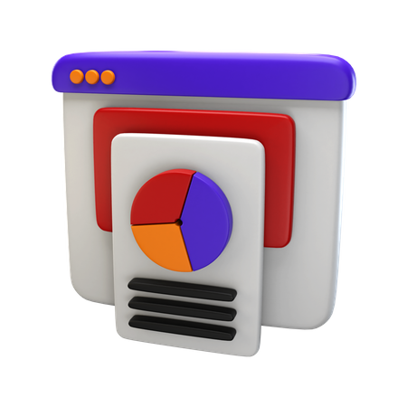 Online market analysis  3D Icon