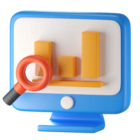 Online Market Research  3D Icon