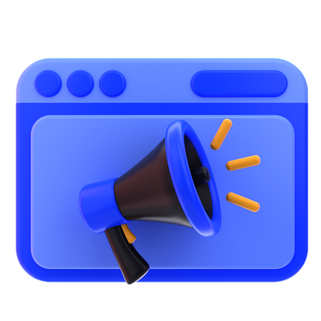 온라인 마케팅  3D Icon