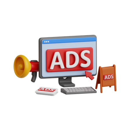 Online Marketing  3D Icon