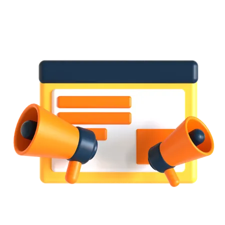 Online Marketing  3D Icon