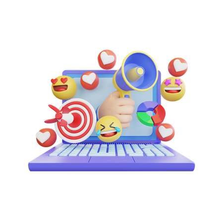 Online Marketing  3D Icon