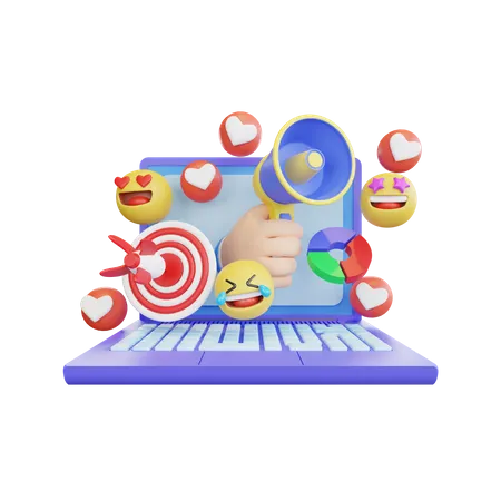 Online Marketing  3D Icon