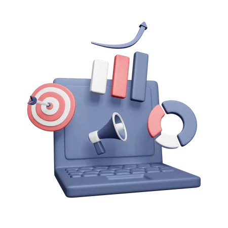 Online Marketing  3D Icon