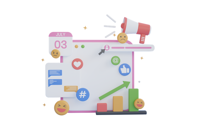 Online Marketing  3D Icon