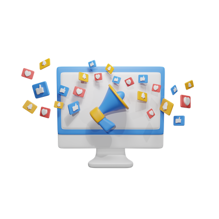 Online Marketing  3D Icon