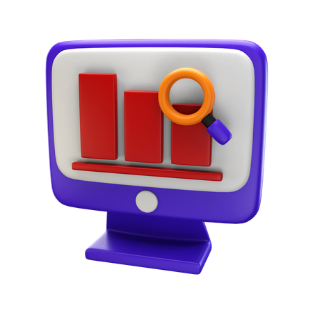 Online marketing research  3D Icon
