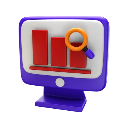 Online marketing research  3D Icon