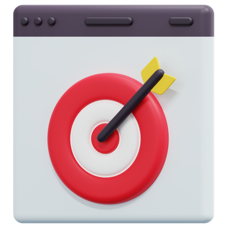 Online Marketing Target  3D Icon