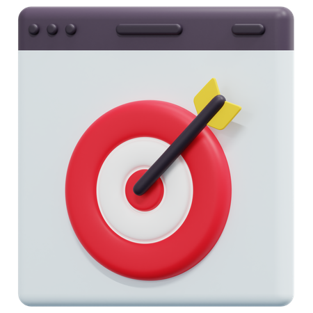 Online Marketing Target 3D Icon