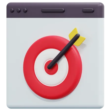 Online Marketing Target  3D Icon
