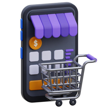 Online Marketplace  3D Icon