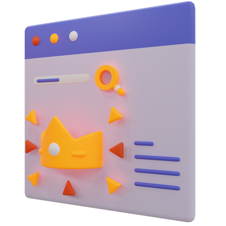 Online-Marktsuche  3D Icon