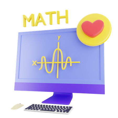 Online Mathematical Class  3D Icon