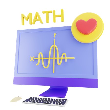 Online Mathematical Class 3D Icon