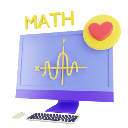Online Mathematical Class  3D Icon