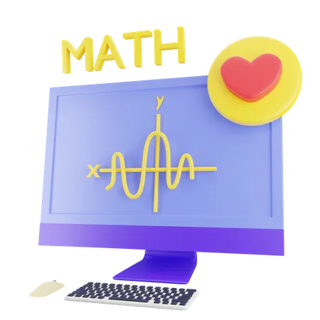 Online-Mathematikunterricht  3D Icon