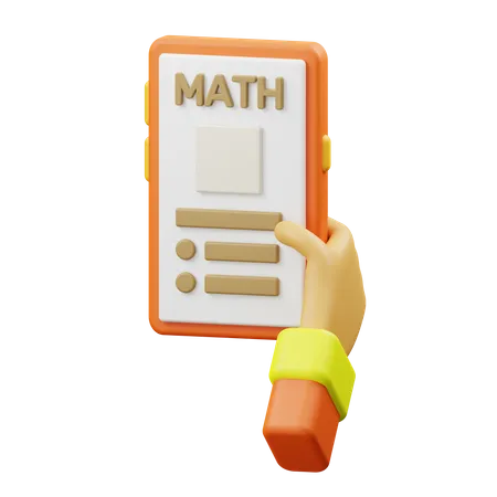 Online maths classes  3D Illustration