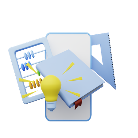 Online Maths study  3D Icon