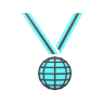 online medal 3d logo