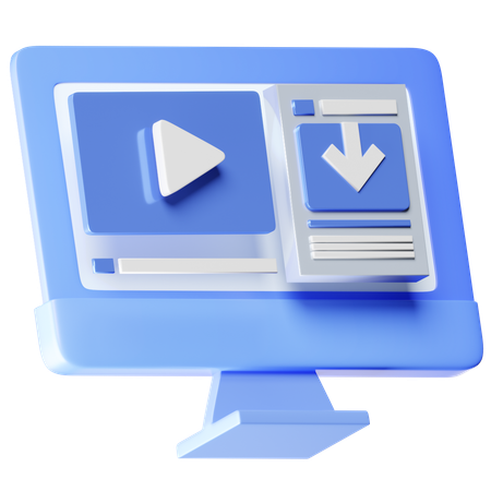 Online Media  3D Icon