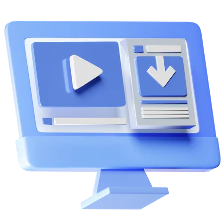 Online Media  3D Icon