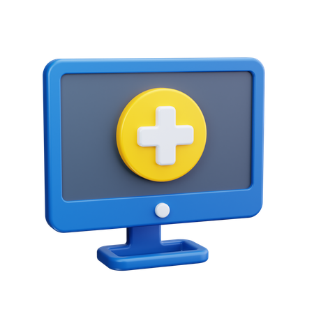 온라인 의료  3D Icon